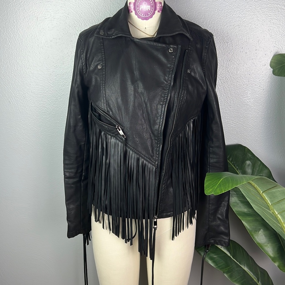 Women’s Black Blank NYC Vegan Leather Jacket